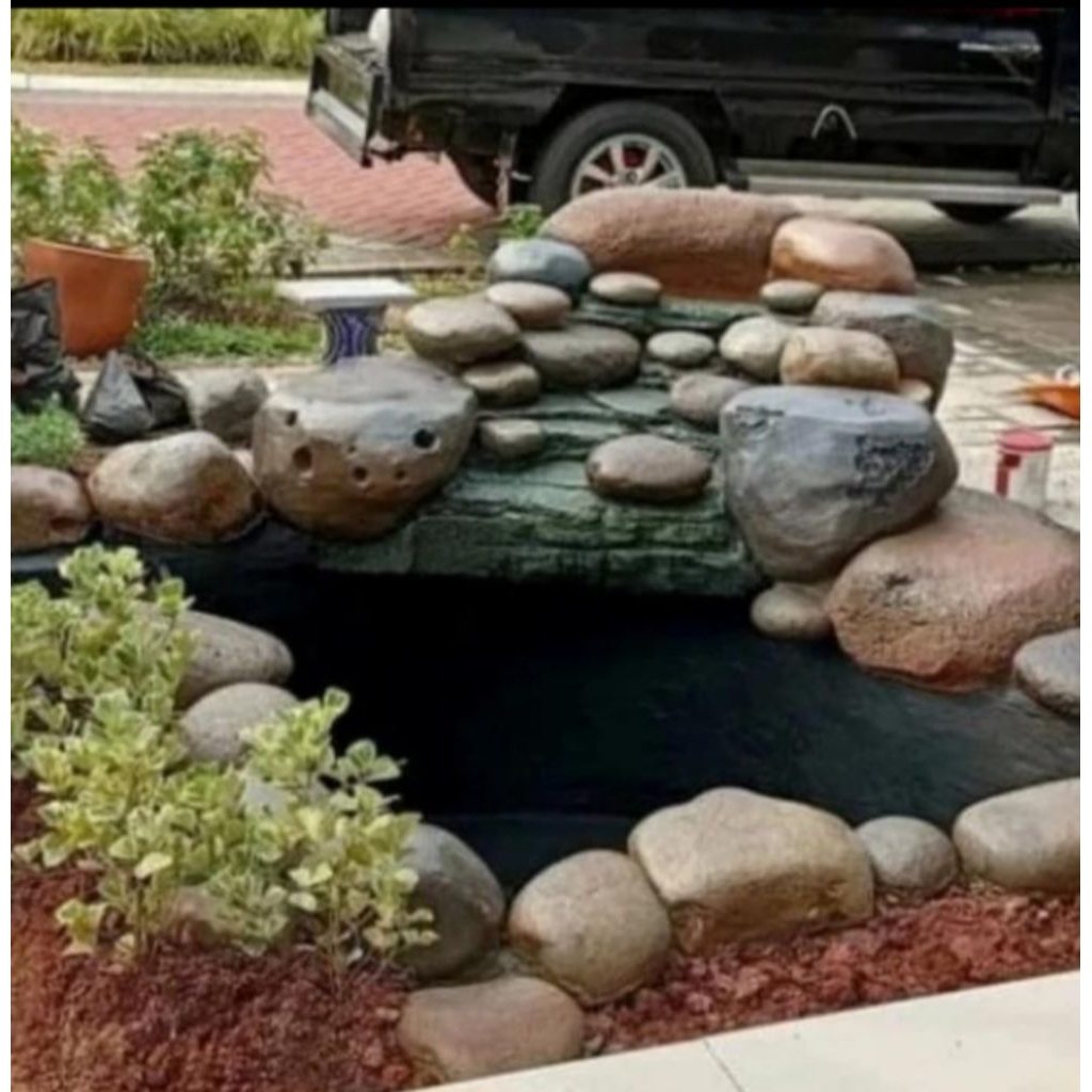 KOLAM KOI MODEL NATURAL BATU2AN