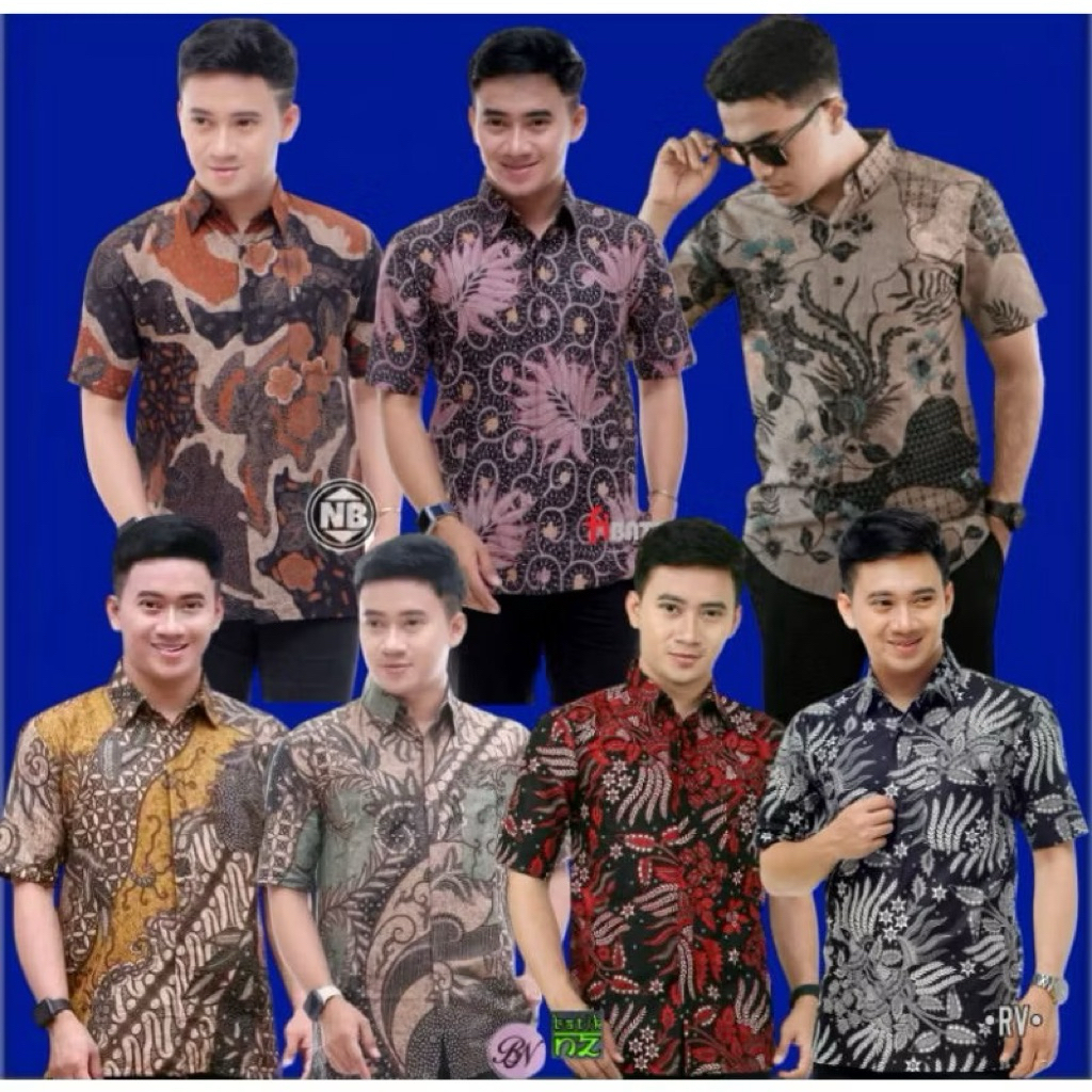 AZKA FASHION  ❤️ Batik Dewasa Lengan pendek | Batik pria | Batik pesta Makassar
