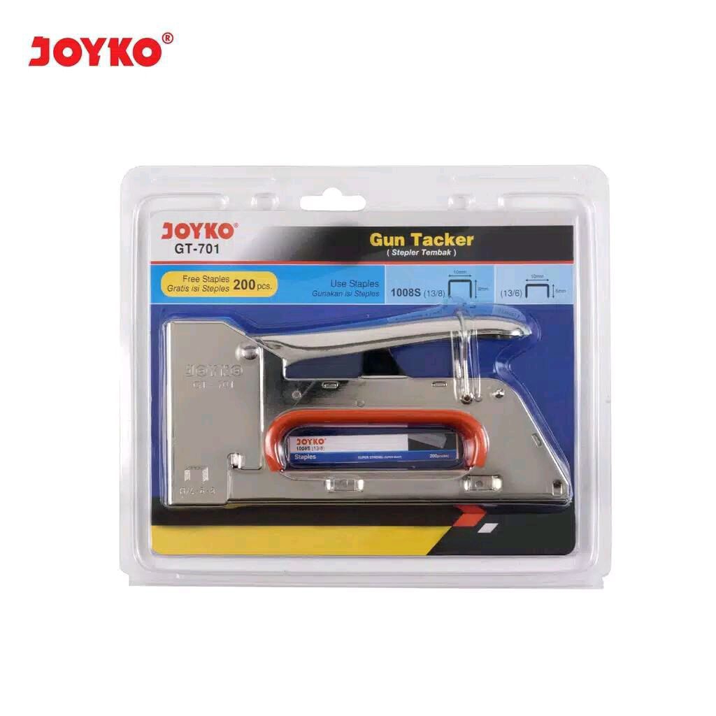 

Joyko GT-701 | Gun Tacker Stainless | Stepler Tembak Besar | Stapler Big | Joyko Alat Staples Tembak