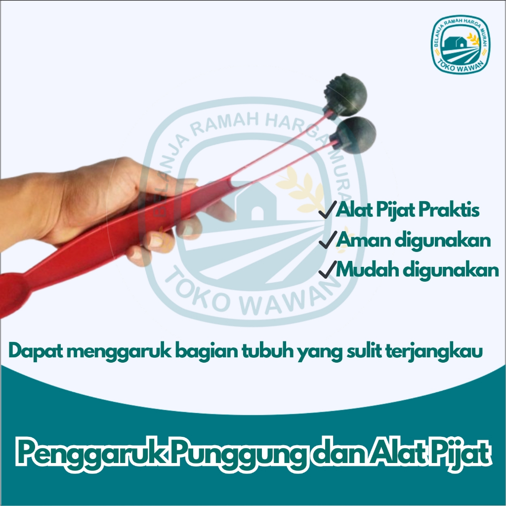 Penggaruk Punggung Dan Alat Pijat Badan Refleksi 2 In 1 Garukan Alat Garuk Pundak Pijit Belakang Bad