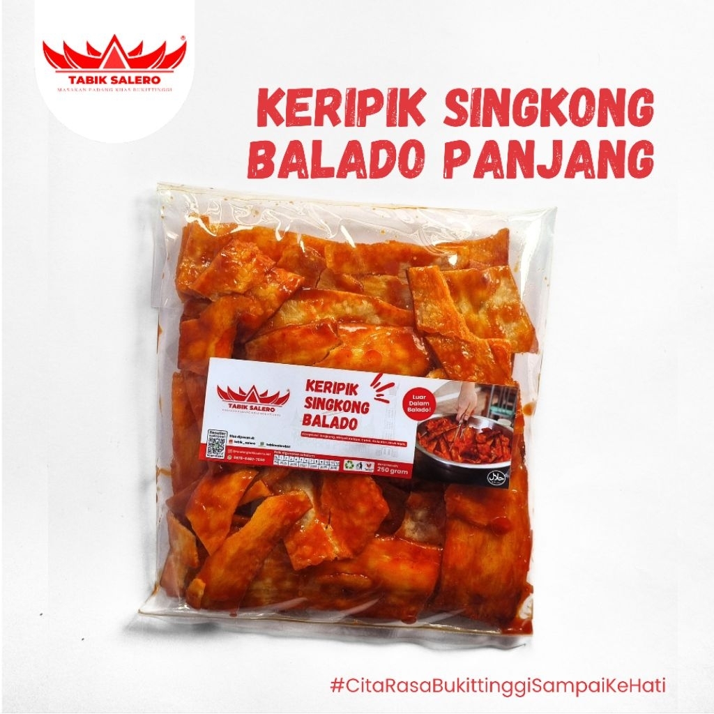 

Keripik Singkong Balado Panjang - Keripik Sanjai Balado - Sanjay Balado