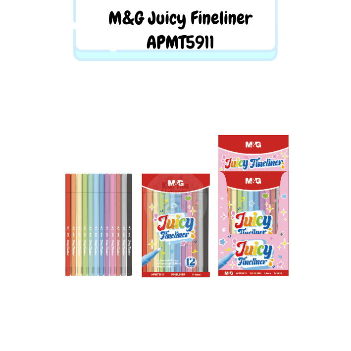 

M&G Juicy Fineliner Ukuran 0.4mm APMT5911 (1Pack 12 warna)