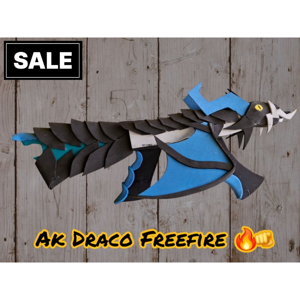 Mainan kayu kreatif jenis Ak Draco Freefire
