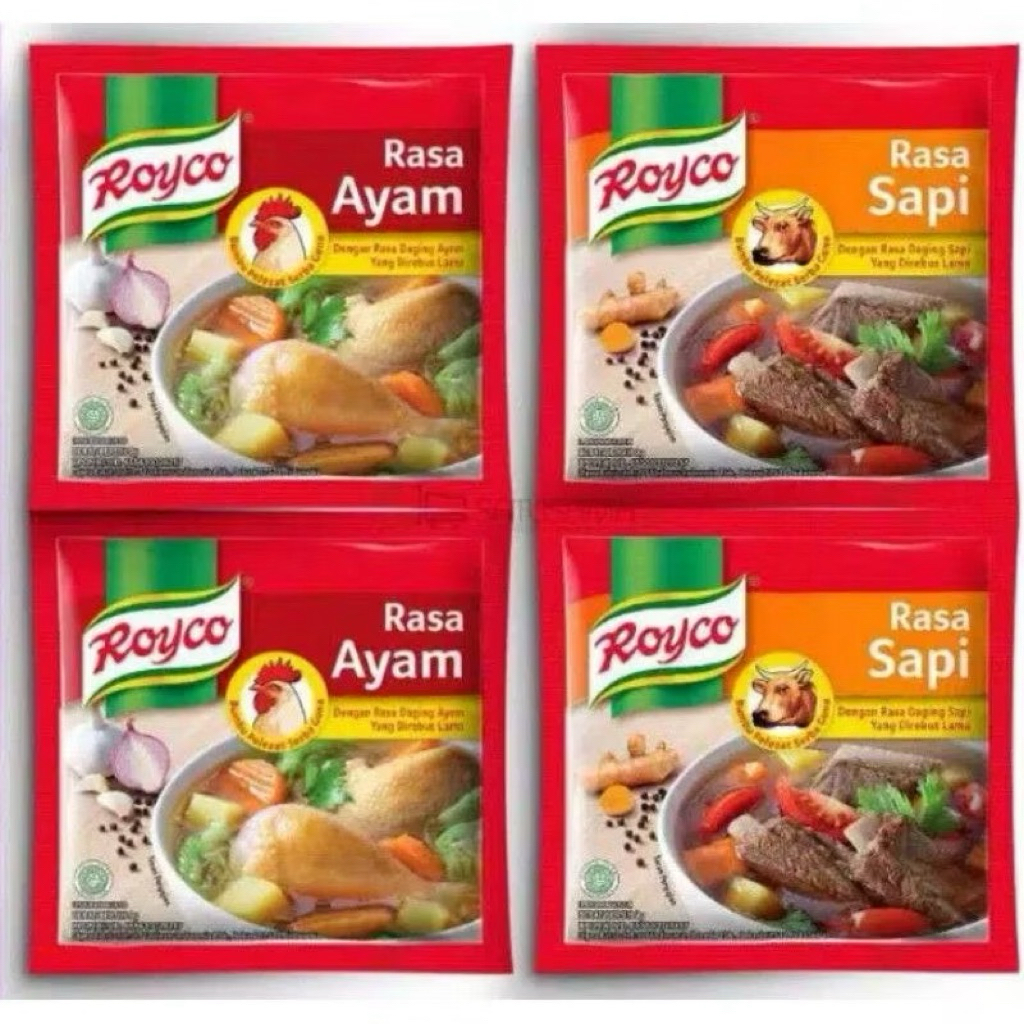 

❣️ZR❣️[1 Rtg/ 12 saset] Royco kaldu bubuk-Royco bumbu kaldu-royco sapi-royco ayam