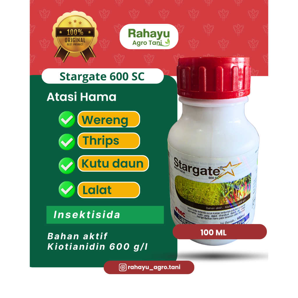 Stargate 100 ML | Insektisida Sistemik | Kendalikan Hama Wereng, Thrips, Lalat - FMC