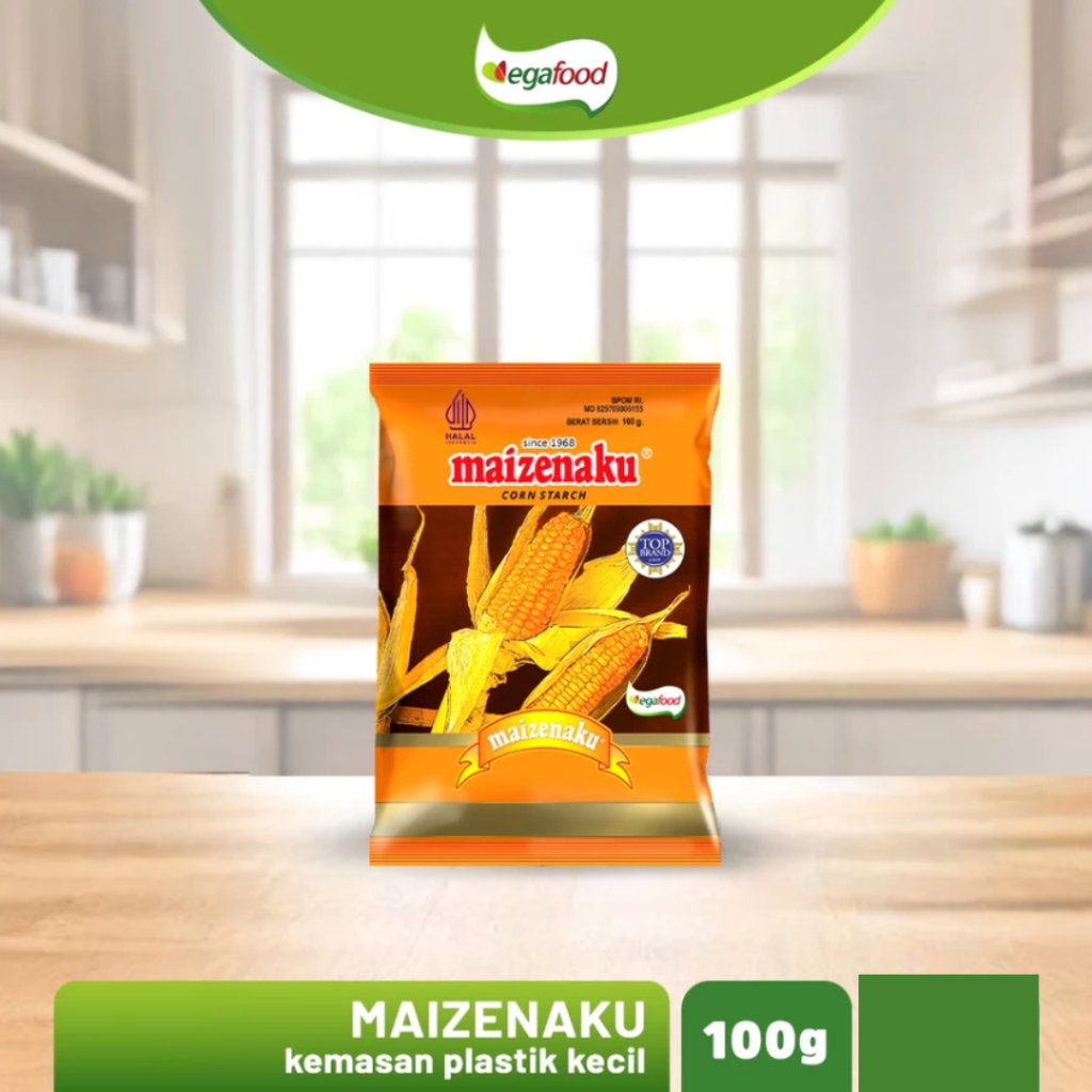 

MAIZENAKU TEPUNG MAIZENA kemasan plastik 100gr HALAL CORN STARCH PREMIUM UNTUK KUE KERING