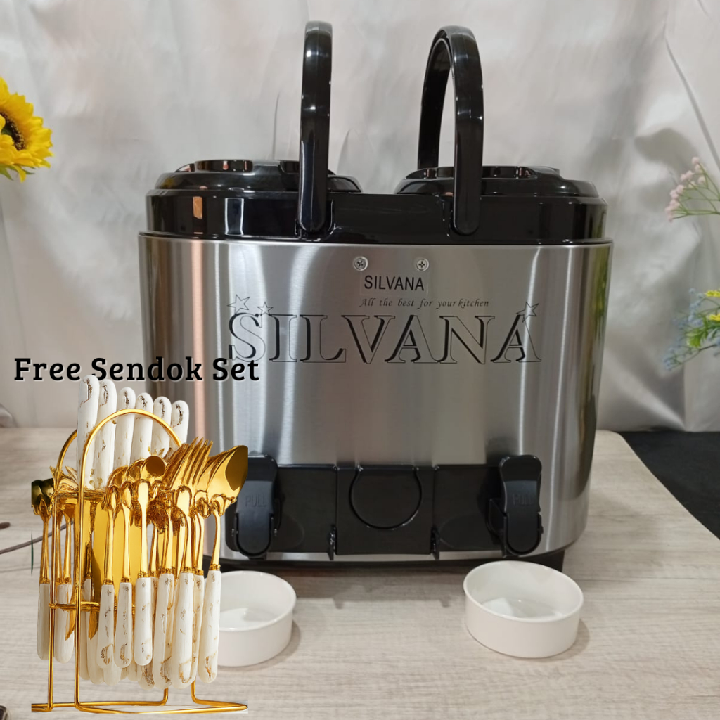 SILVANA TERMOS AIR 15 LITER STAINLEES STEEL GRATIS SENDOK SET / TEMPAT AIR / 1200SA2CTM dan 1500 SA2