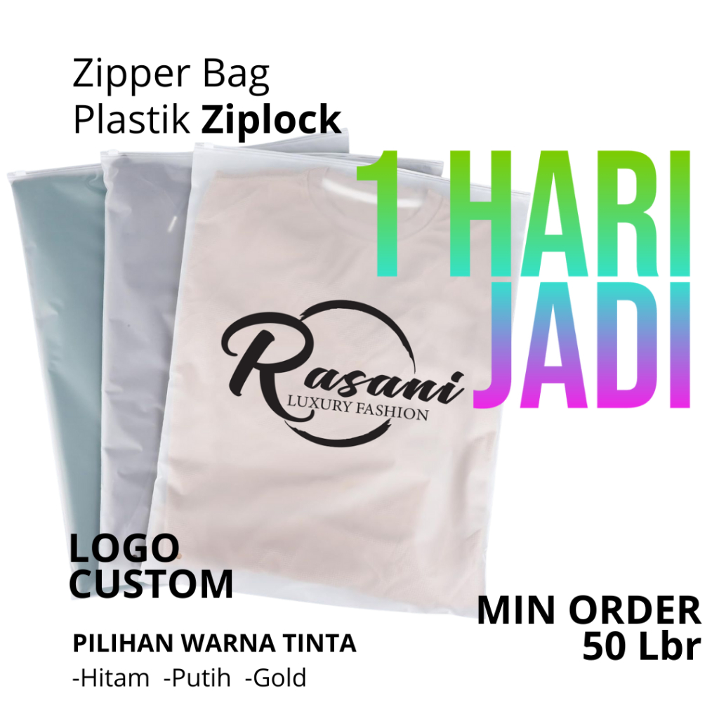 Ziplock Full Sablon | Zipper Bag Custom Sablon | POTRAIT | Zipper Storage | Zipper Lock | Zipper Pou