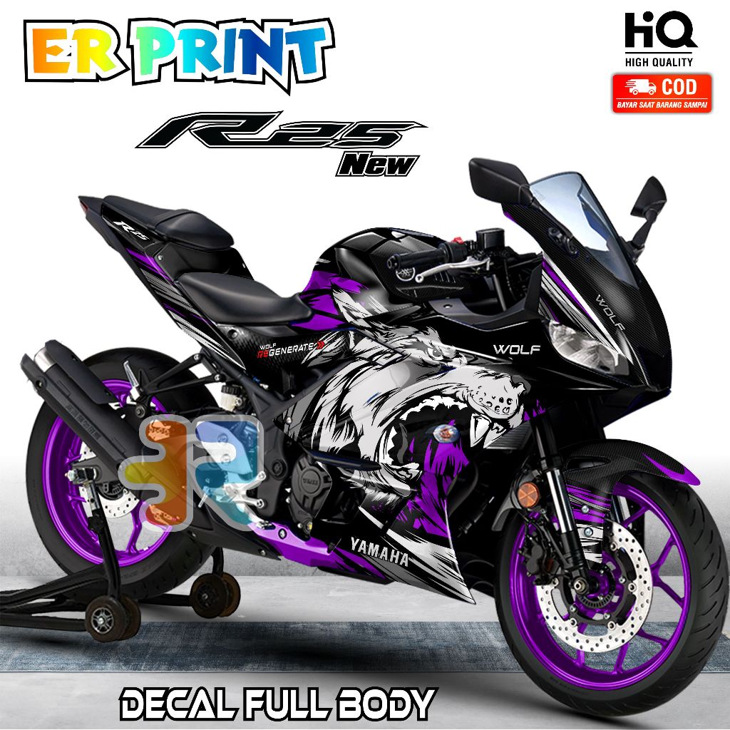 Decal Sticker R25 New Full Body Sticker Ful Set  desain Serigala