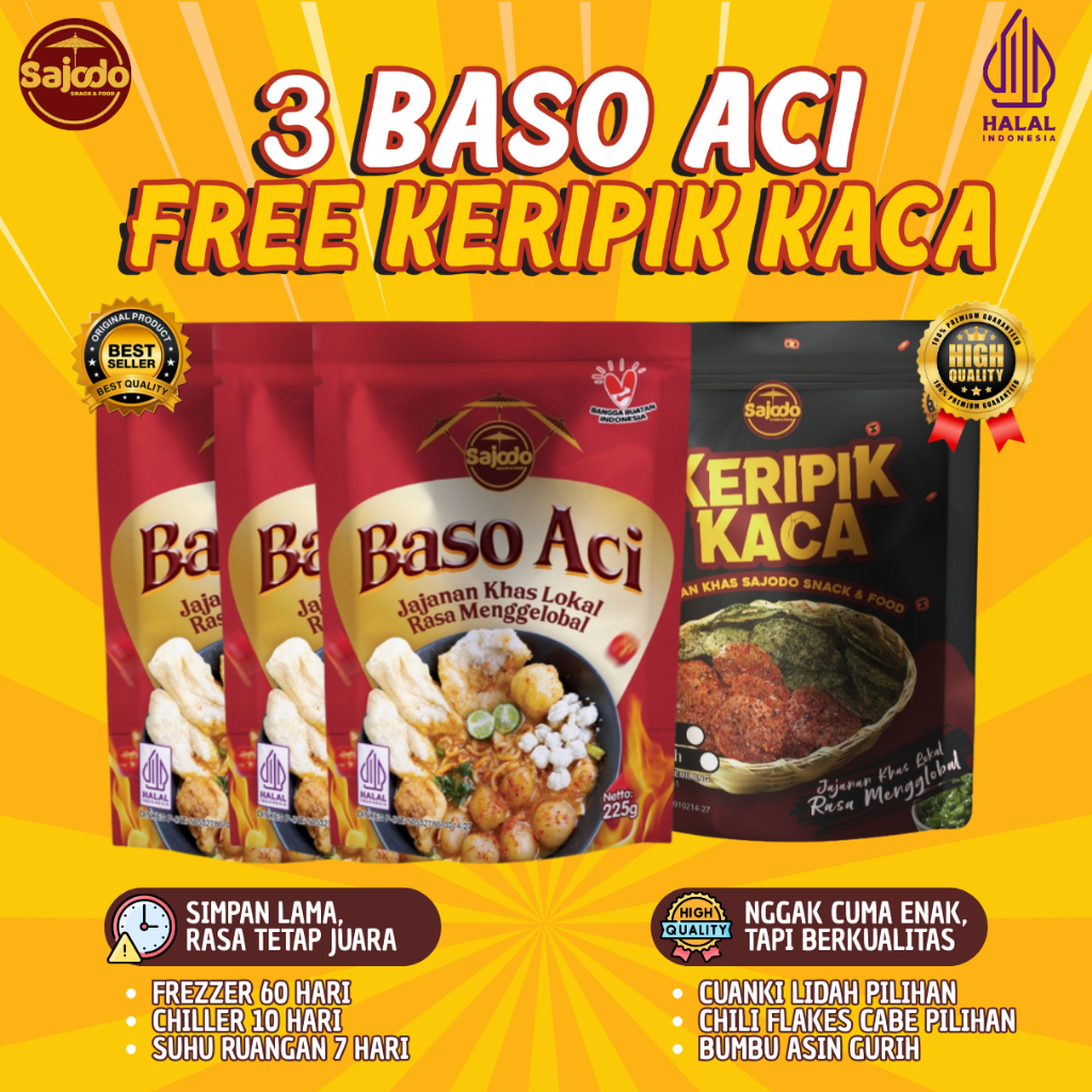 

Bakaranandia - Sajodo Snack Beli 3 Gratis 1 - Seblak, Boci, Keju Aroma, Keripik Kaca