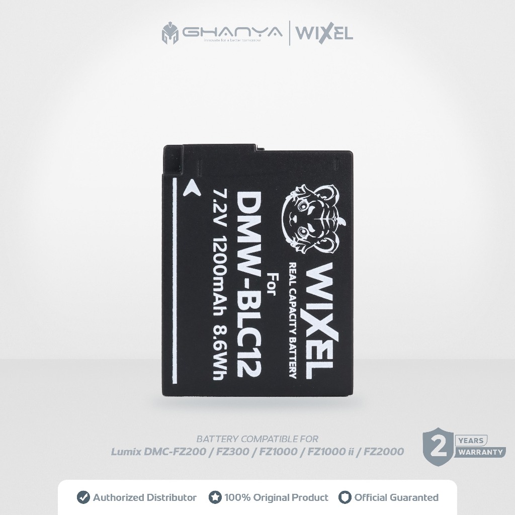WIXEL Baterai Kamera DMW-BLC12 for Panasonic Lumix DMC-FZ200 / DMC-FZ300 / DMC-FZ1000 / DMC-FZ1000 I