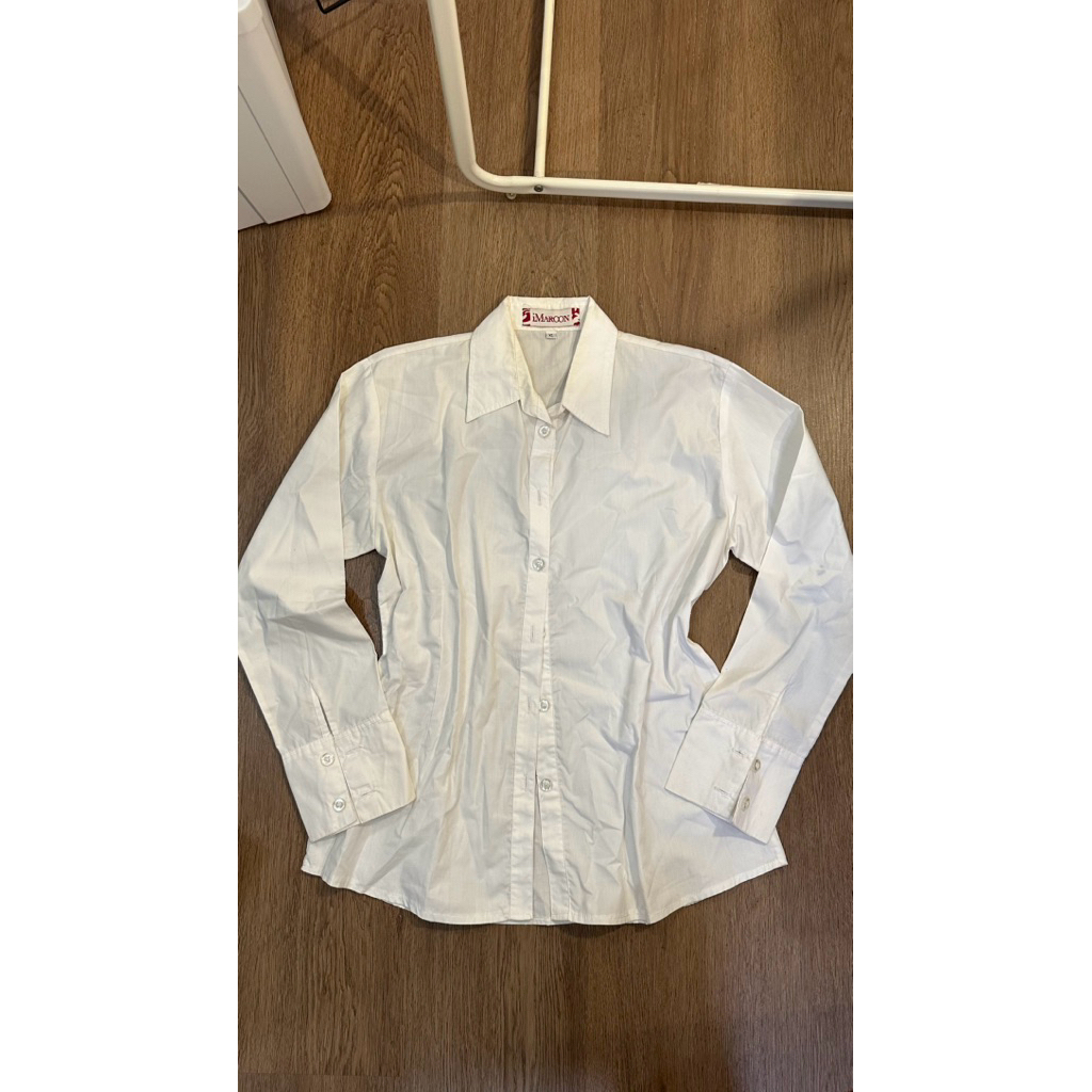 Kemeja Putih Wanita iMaroon Lengan Panjang Ukuran XL Preloved