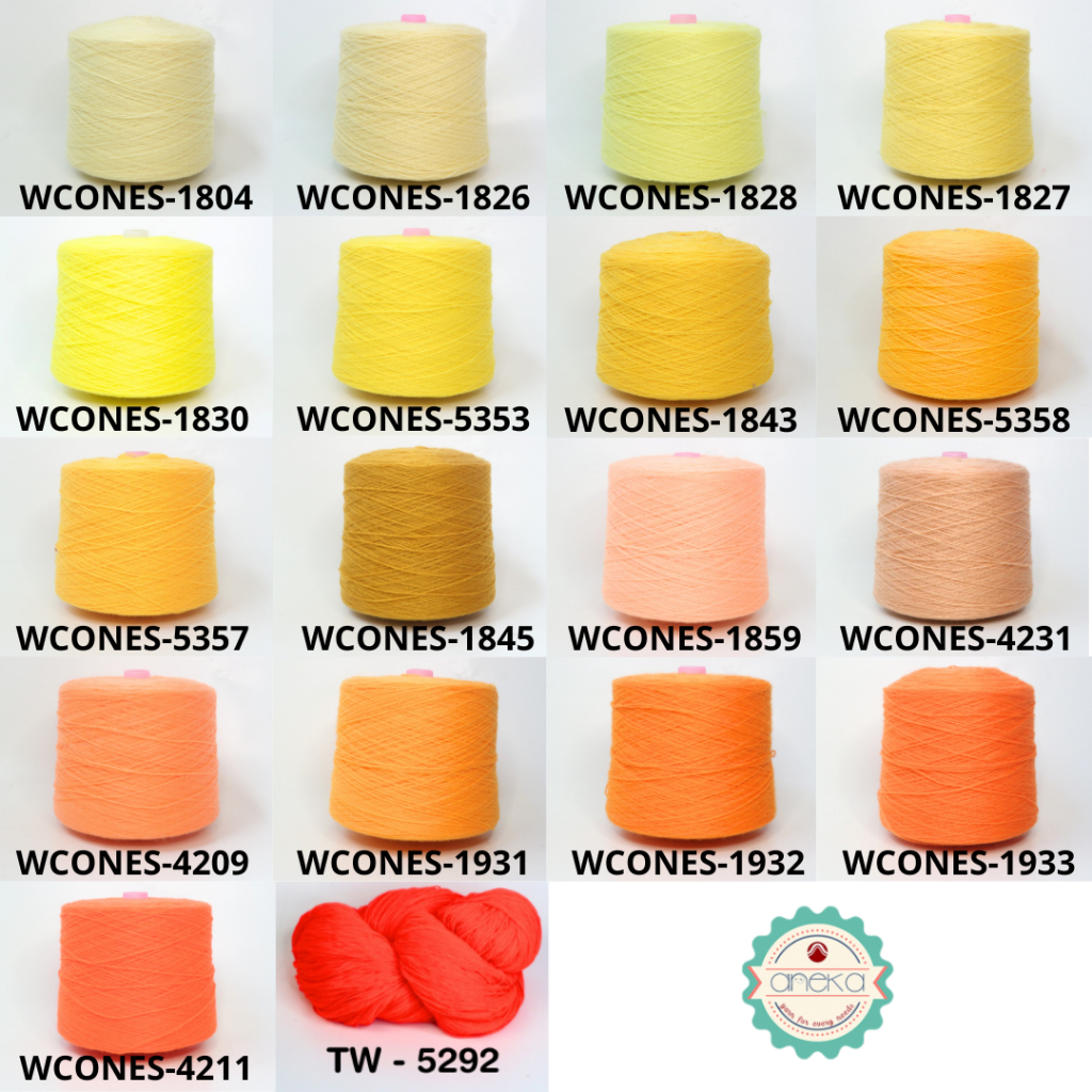 KATALOG - Benang Rajut Wool Aneka Cones / Wol / Siet Yarn / Tufting Rug / Karpet - Part 4