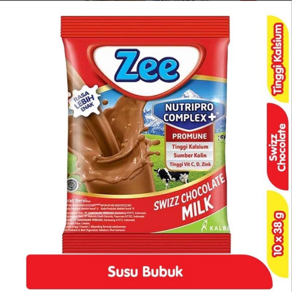

Zee Nutripro Complex Susu Bubuk SwizzCokelat Sachet 10 x 38 g