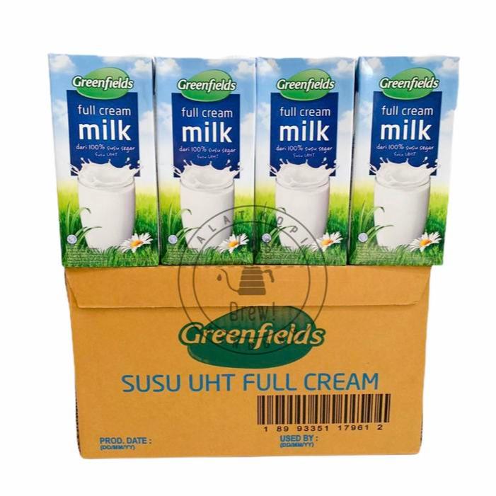 Susu UHT Greenfields 1000ml (1 Karton) / UHT Greenfields 1 karton isi 12 pcs