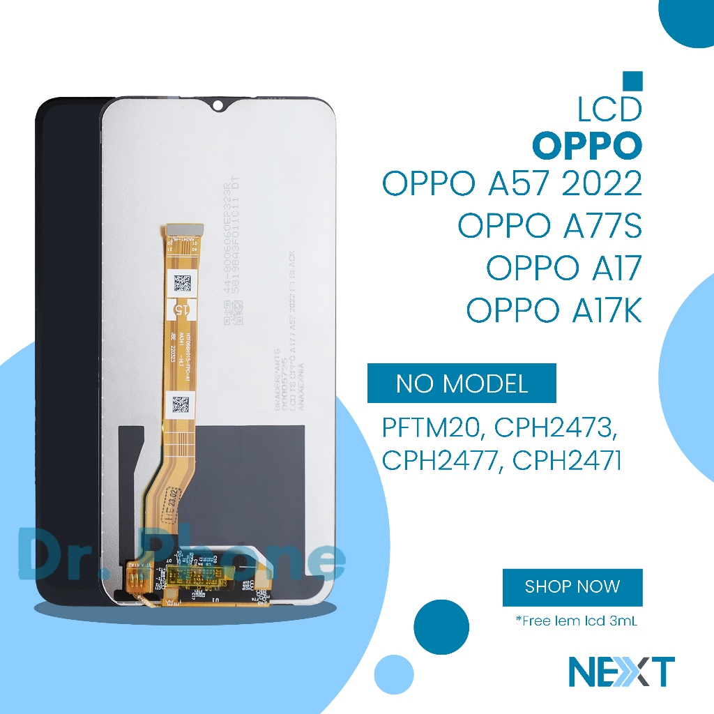 LCD Oppo A57 2022 / LCD Oppo A77S / LCD Oppo A17 / LCD Oppo A17K - Fullset Touch Screen