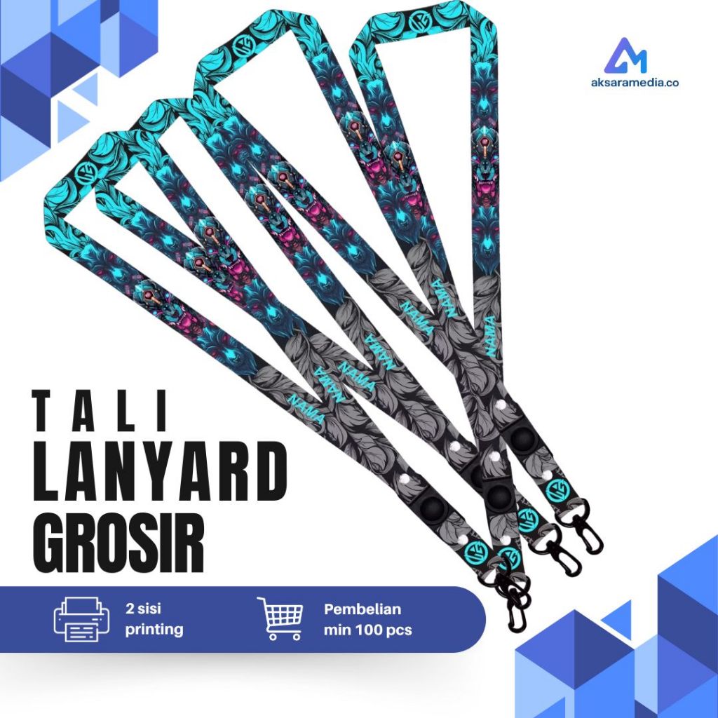 

LANYARD CUSTOM 2 CM – CETAK SUBLIMASI 2 SISI