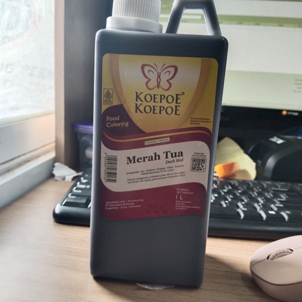 

pewarna makanan koepoe² merah tua 1liter