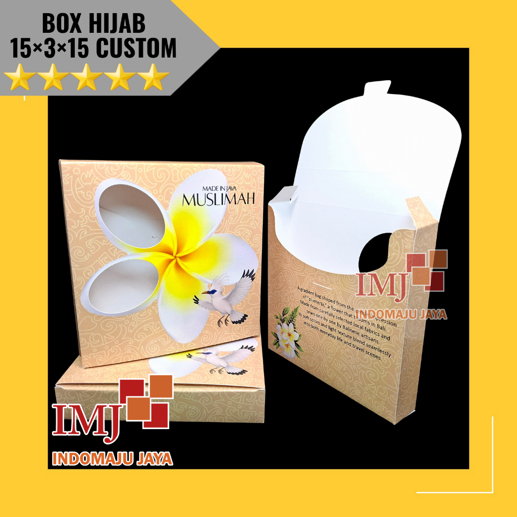 GRATIS DESAIN BOX JILBAB CUSTOM 15x3x15 KARDUS HIJAB CUSTOM 15×3×15 DUS BOX HIJAB CUSTOM