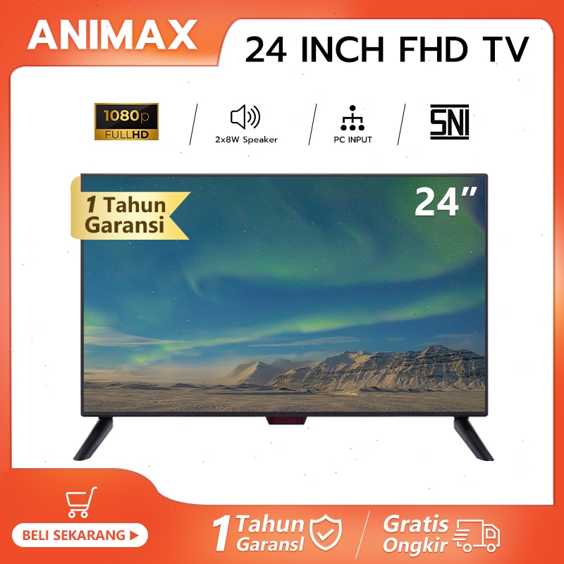 Animax TV Digital 21/22/24/25/27/30 inch TV LED Televisi FHD TV Murah