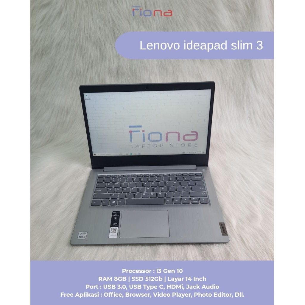Lenovo ideapad slim 3| I3 Gen 10| Ram 8Gb| Ssd 512Gb