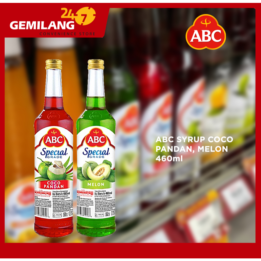 

ABC SYRUP COCO PANDAN, MELON 460ml