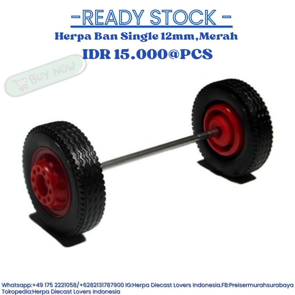 Herpa Ban Single 12mm, Merah 1:87 HO