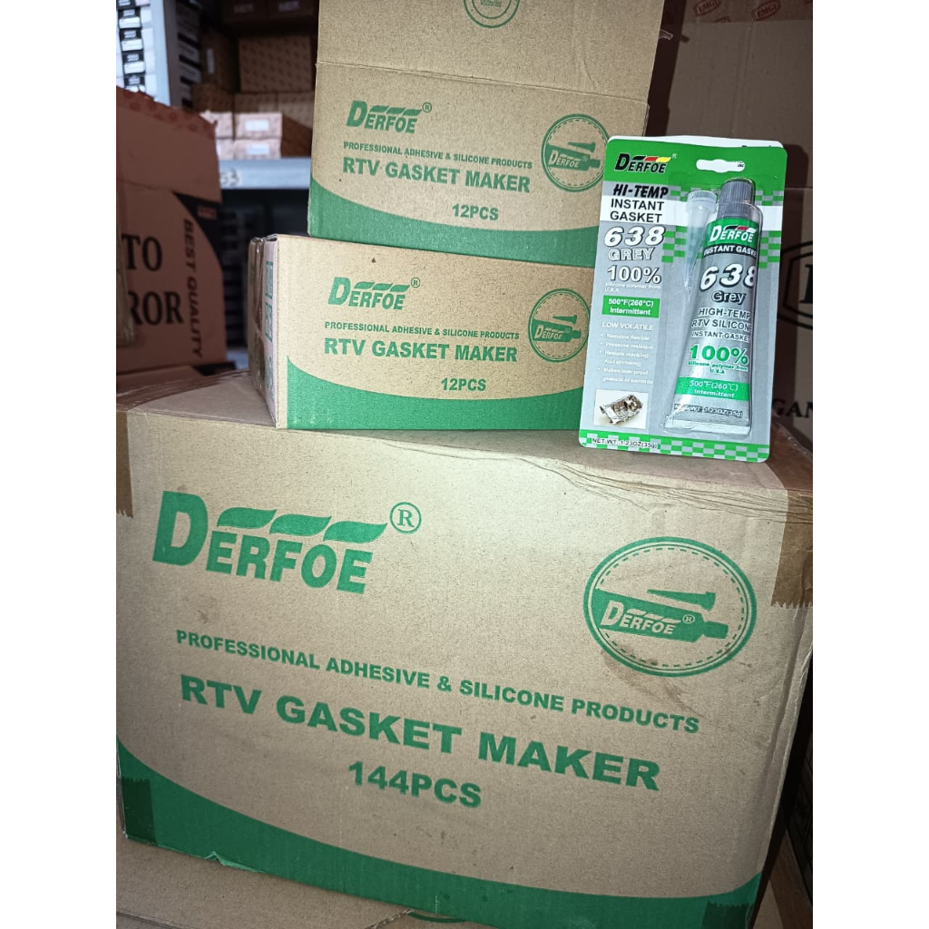DERFOE – 35gr 85gr 1PCS/3PCS DERFOE RTV SILICONE GASKET LEM SILIKON 35GR 85GR TAHAN PANAS & KUAT REKAT PACKING GASKET