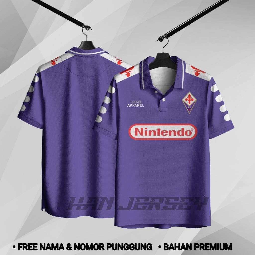 Jersey Bola Fiorentina 1998 Retro Full Printing