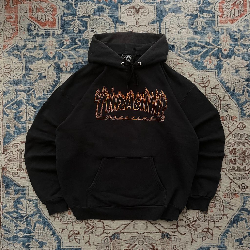 Hoodie Thrasher Black Flame