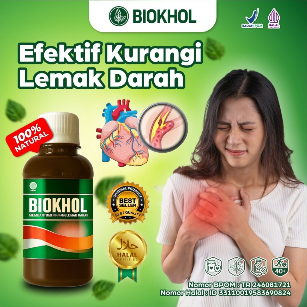 

Biokhol Madu Herbal Alami Bantu Atasi Turunkan Kolestrol dan Mengurangi Lemak Darah Original 200ml