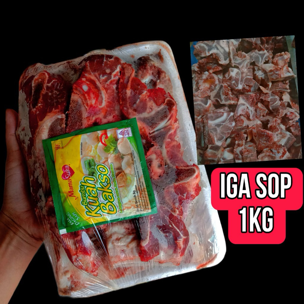

Iga sop 1kg free bumbu kuah bakso / royco