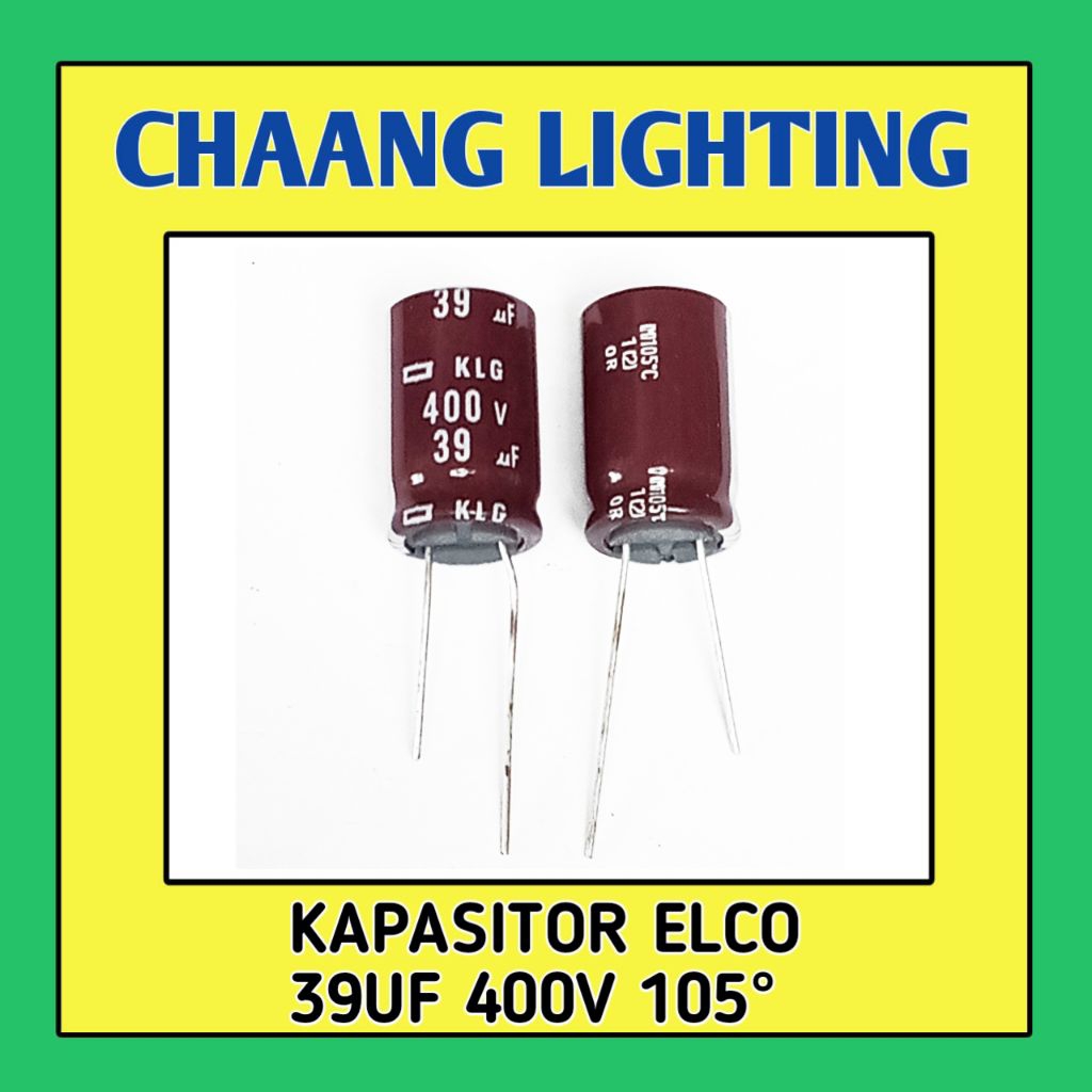 39UF 400V KAPASITOR ELKO 39UF 400V CAPASITOR ELCO 39UF 400V ELCO 39UF 400V 105°C