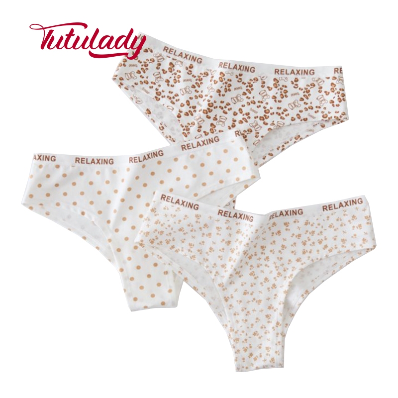 TUTULADY Celana Dalam Seksi Katun Thong Nyaman Lucu Wanita CD