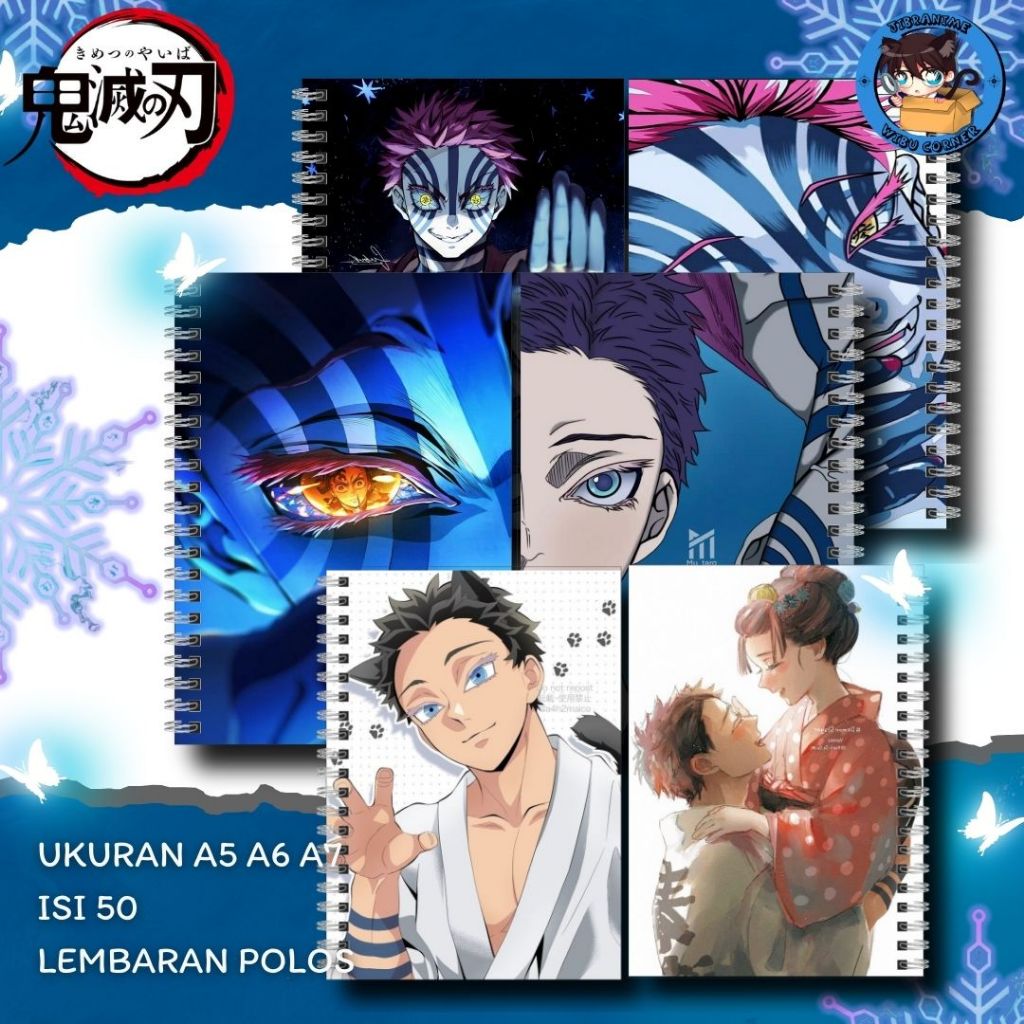 

NOTEBOOK AKAZA /NOTEBOOK AKAZA KIMETSU NO YAIBA / BUKU CATATAN DEMON SLAYER AKAZA