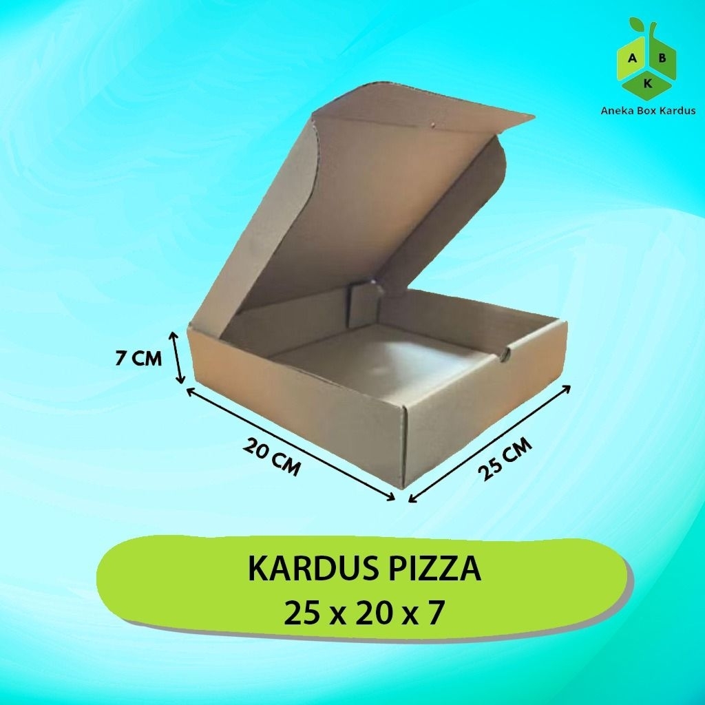 

Kardus Box Pizza 25×20×7cm Kardus Kemasan Pizza Die Cut
