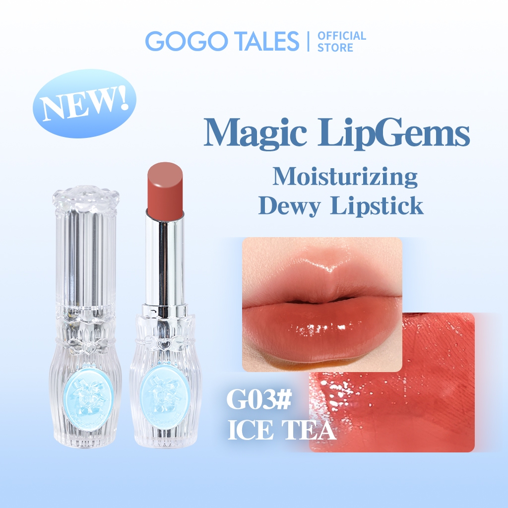[BARU]GOGO TALES LipGems Magical Lipstick Crystal Moisturizing Lipstik Matte Tahan Lama Transferproo