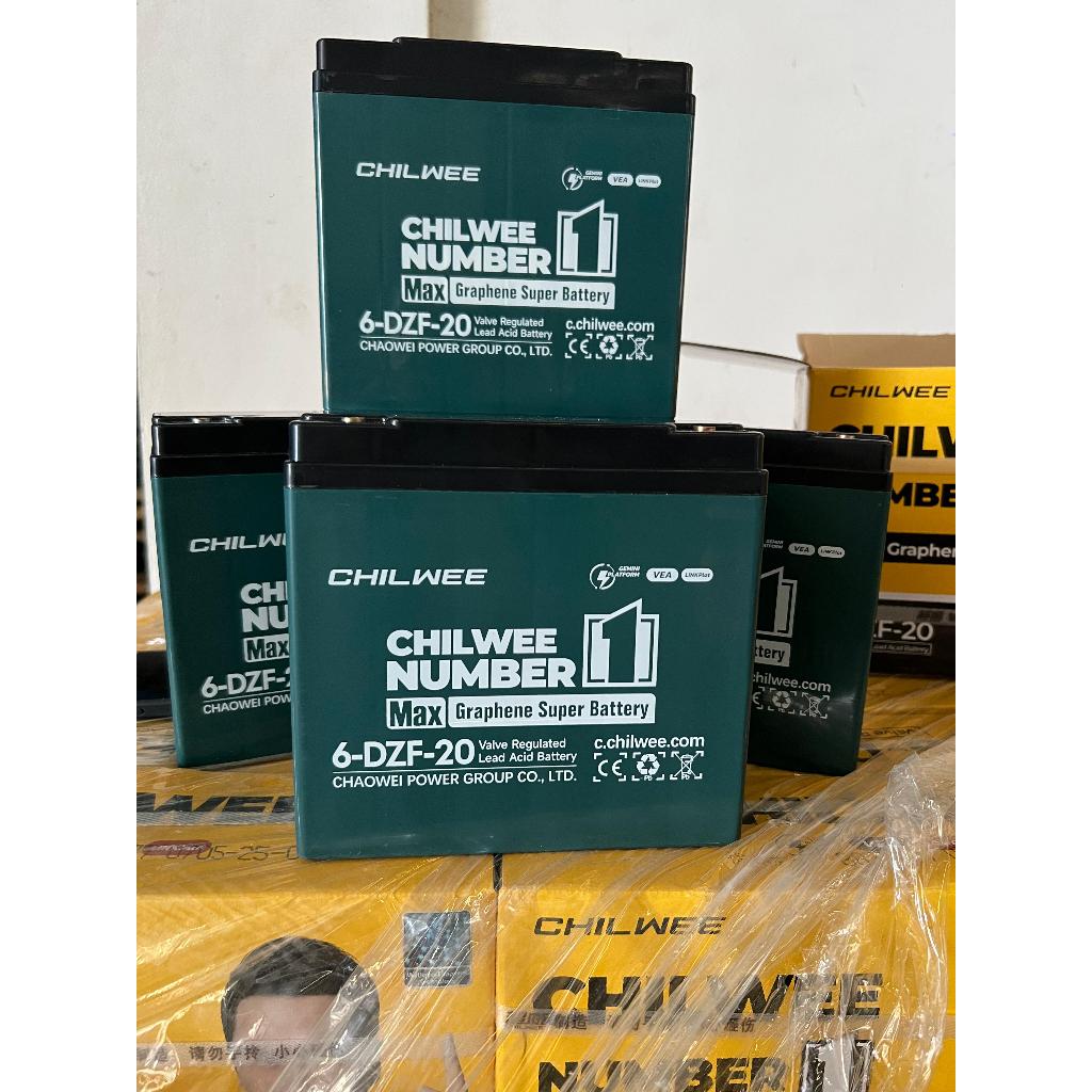 AKI SEPEDA LISTRIK- AKI CHILWEE 12V-20AH, 48V/20AH, 60V/20AH, 72V/20AH Universal