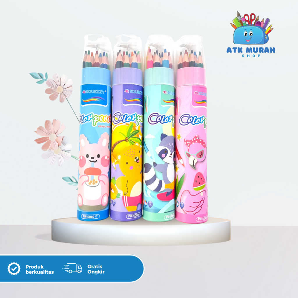 

Pensil 12W Squeezy PW-SQ8012 Tabung Fancy