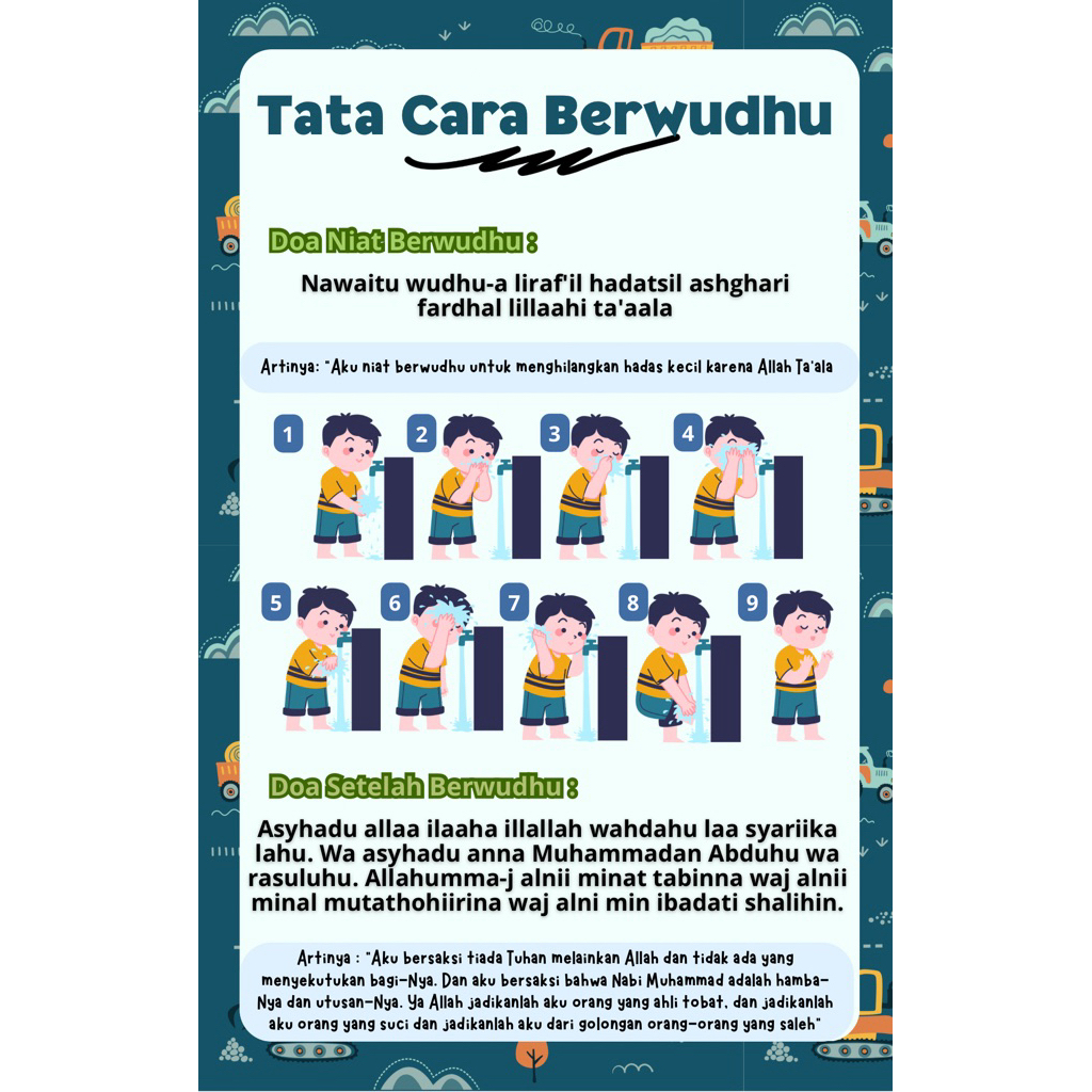 POSTER TATA CARA BERWUDHU