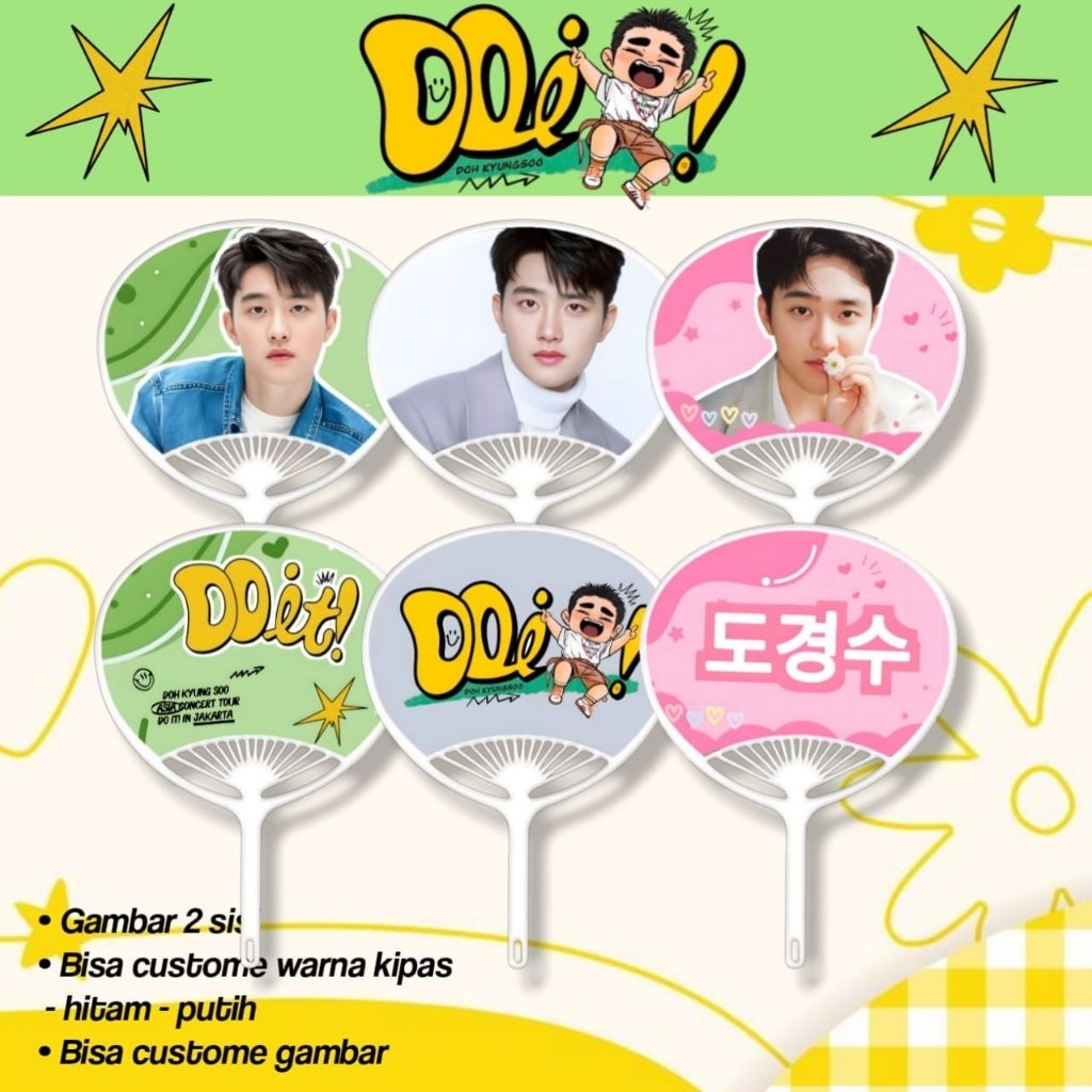 Kipas Uchiwa Doet - Kipas tangan doet exo - kipas kpop - Mercendez kpop