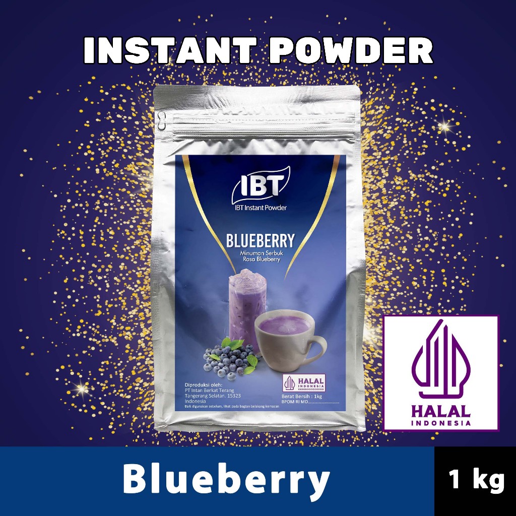 

Bahan Minuman Bubuk Rasa Blueberry. Bluberi Instant IBT Drink Powder