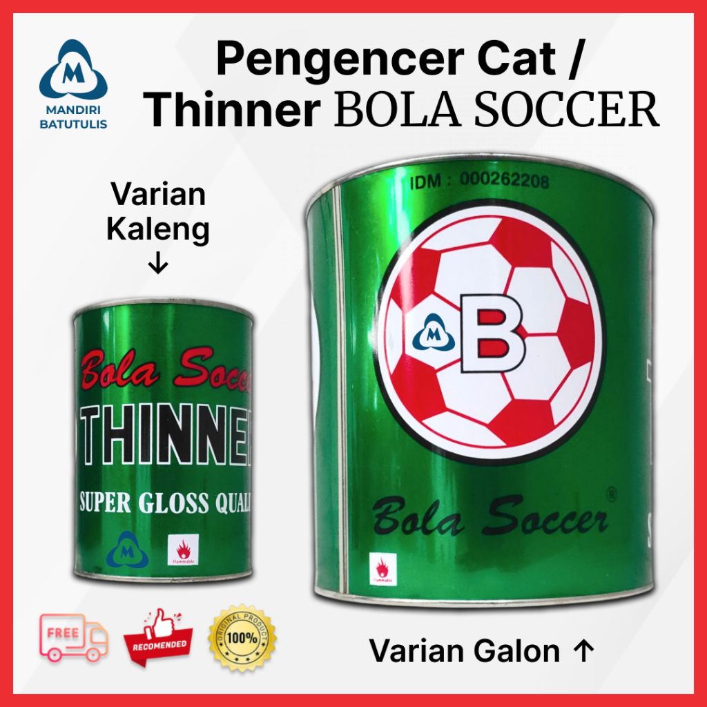 THINNER BOLA SOCCER kaleng - Thiner B - Pengencer Cat - Tiner Gloss