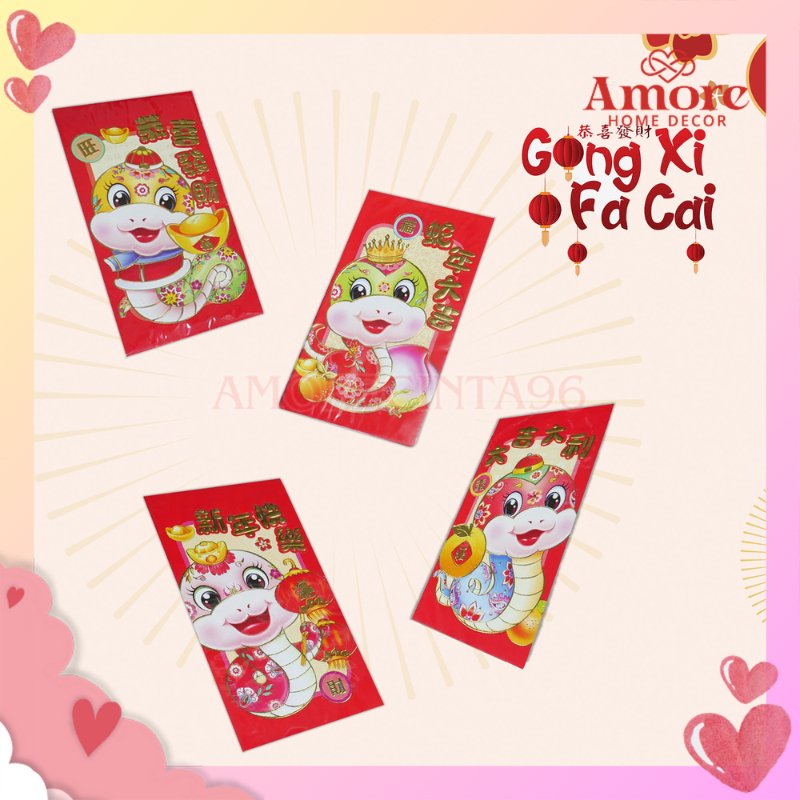 

ANGPAO TAHUN ULAR IMLEK 2025 6 PCS PANJANG NEW YEAR TAHUN BARU AMPLOP UANG MURAH LARGE SHIO LUCU CHINESE