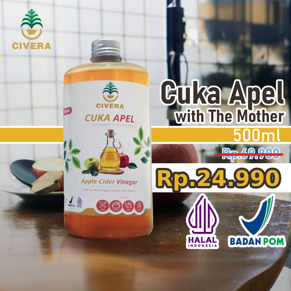 

Civera Cuka Apel 500ml Natural with The Mother - Cuka Apel Original untuk Kesehatan