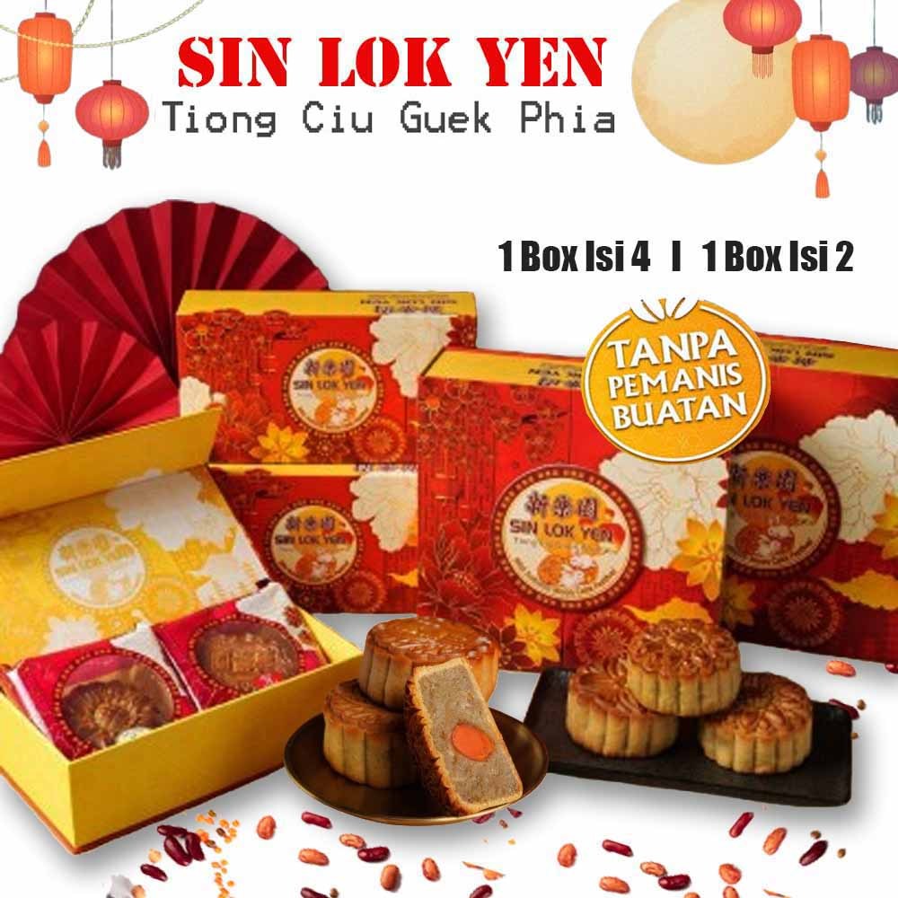 Hamper Mooncake Sin Lok Yen isi 4 pcs Mooncake Kue Bulan Sin Lok Yen 1 Dus isi 2 Thiong Ciu Pia Hamp