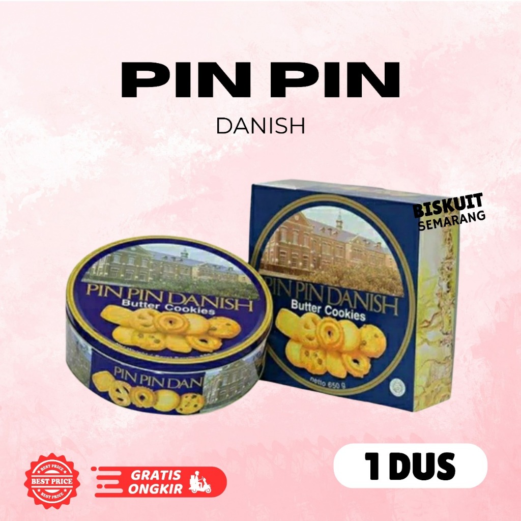 

Pin Pin Danish Butter Cookies 454g 1 KARTON isi 12 Kaleng Butter Cookies