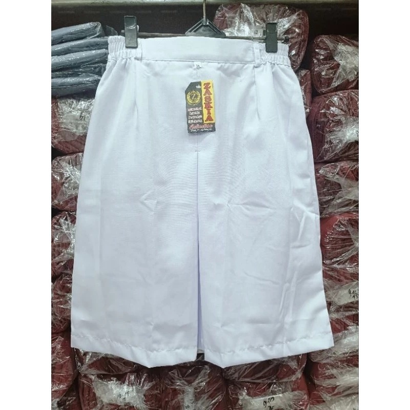 Rok Putih SMA Pendek / Rok Putih SMA Span Pendek Pinggang Karet