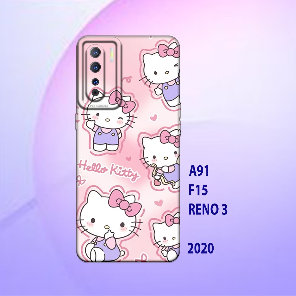 Silikon oppo A91 - oppo F15 - oppo Reno 3 _Casing case Proteksi HP bahan Lentur Tebal  Warna Hitam