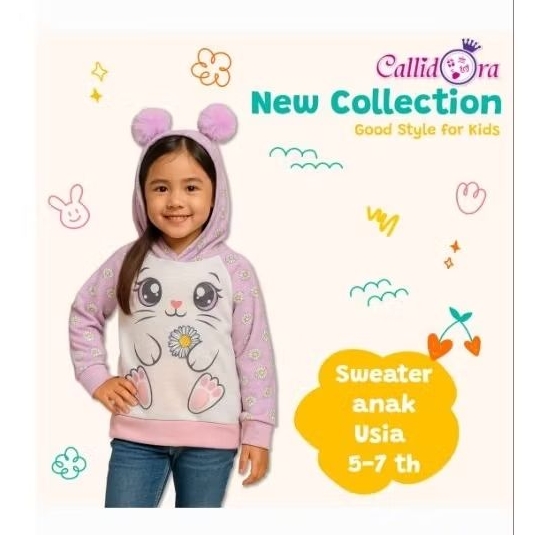 Jaket anak cewe import ungu muda pastel